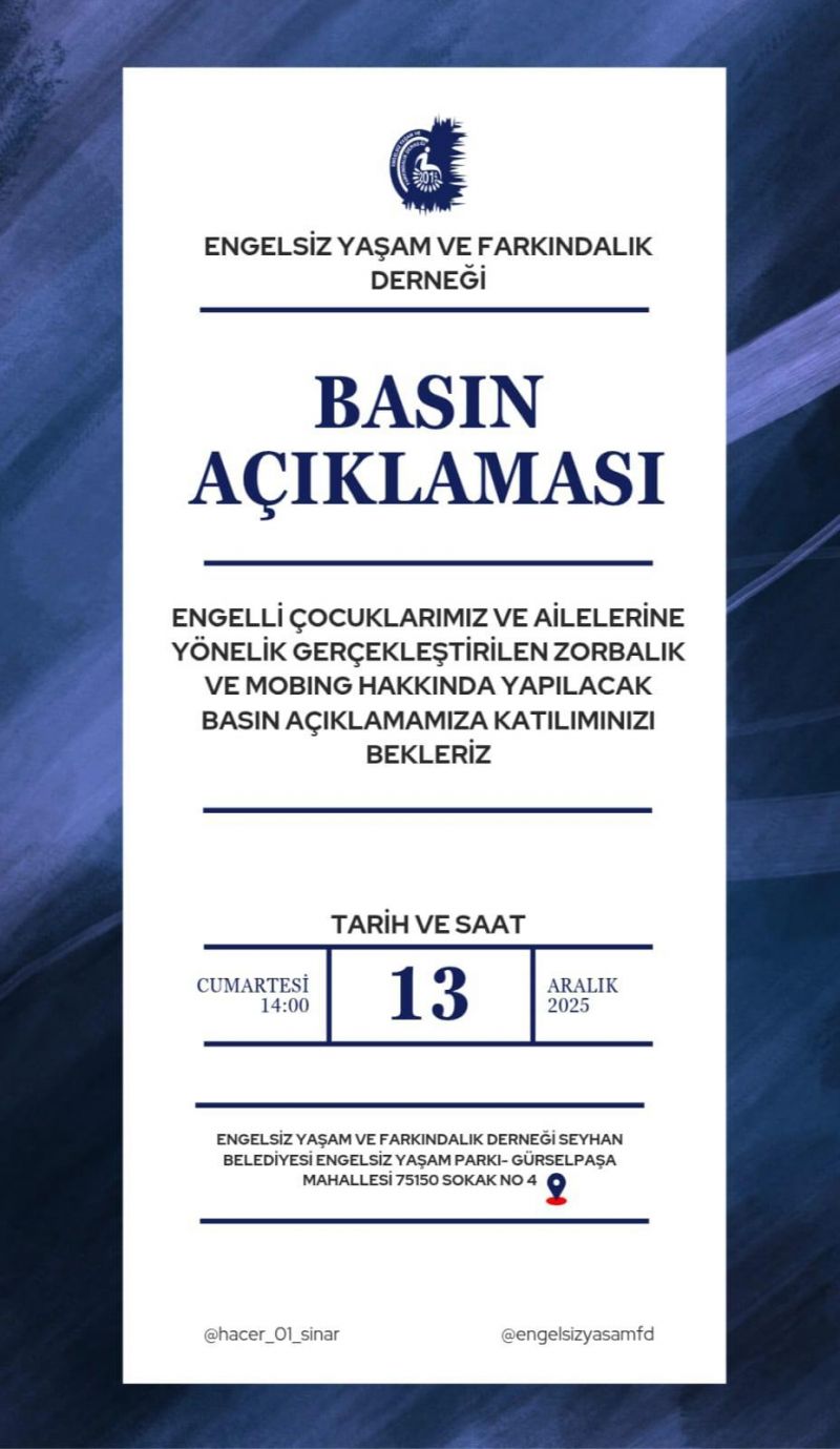 SEYHAN BELEDİYESİNDEN ENGELLİLERE BÜYÜK ZULÜM